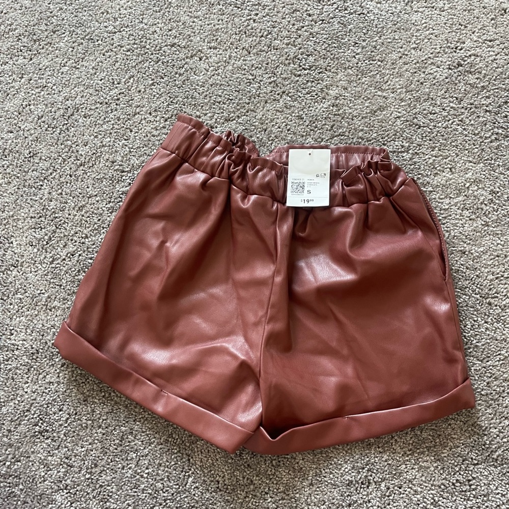 Leather shorts